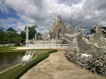 Architecture. Wat Rong Khun Thai: Ã Â¸Â§Ã Â¸Â±Ã Â¸âÃ Â¸Â£Ã Â¹ËÃ Â¸Â­Ã Â¸â¡Ã Â¸âÃ Â¸Â¸Ã Â¹ËÃ Â¸â¢, White Temple in Chiang Rai Province, Thailand